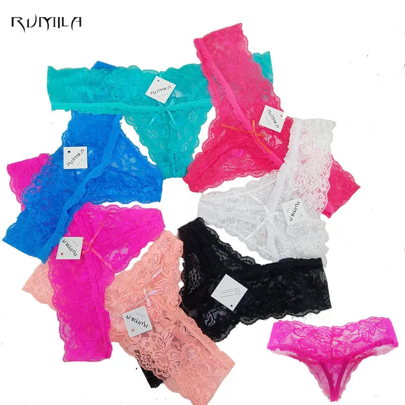 XXXXL big size 6color women cotton lace sexy underwear ladies panties lingerie bikini lingerie pants thong intimate wear ah20