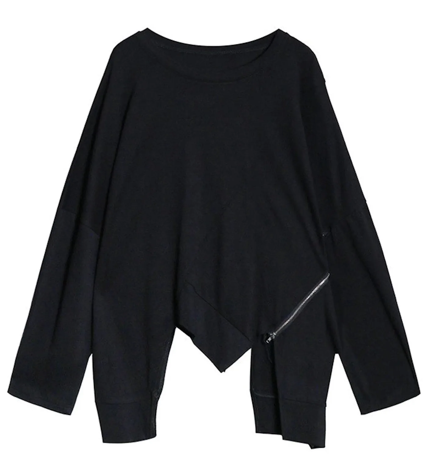 Zip Trim Oversized Tunic