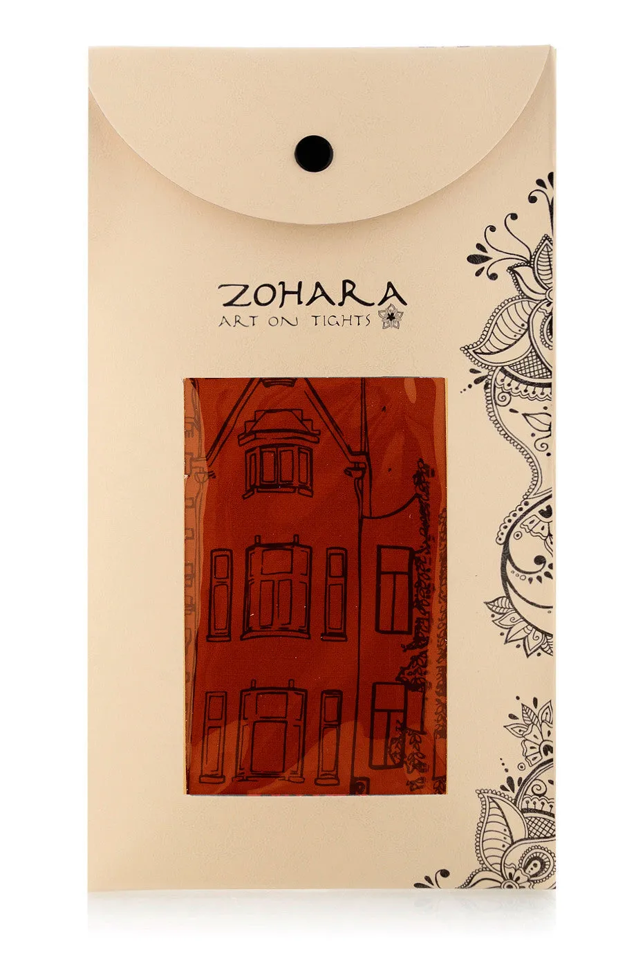 ZOHARA NEIGHBORHOOD Orange Printed Tights