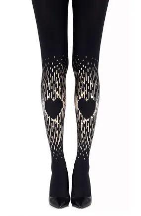 Zohara "Spread The Love" Gold Print Tights